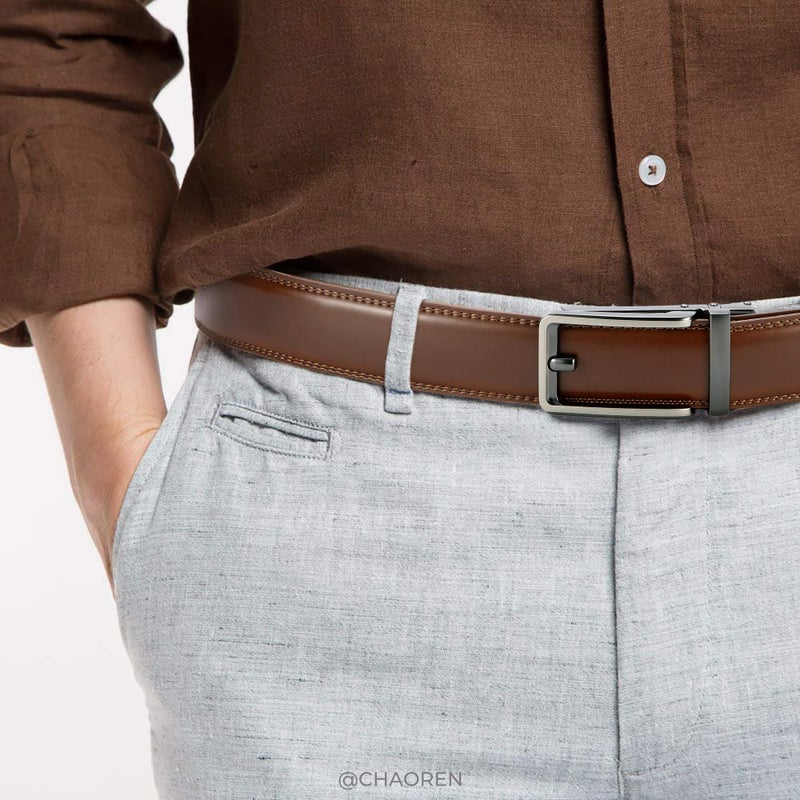 CHAOREN Click Belts for Men - Mens Ratchet Belt 1 3/8" for Dress Pants - Perfect Companion to Men's Oxfords - Image 2